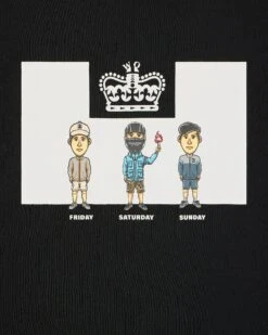 Weekend Offender Seventy-Two Graphic T-Shirt Black -Warm Knit Wear Sales PTSS2408 SEVENTY TWO BLACK 2974