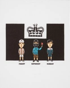 Weekend Offender Seventy-Two Graphic T-Shirt White -Warm Knit Wear Sales PTSS2408 SEVENTY TWO WHITE 7174copy