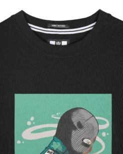 Weekend Offender Fumo Graphic T-Shirt Black -Warm Knit Wear Sales PTSS2409 FUMO BLACK 7195copy