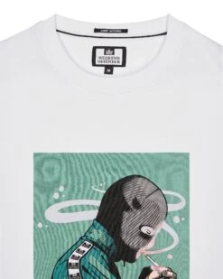 Weekend Offender Fumo Graphic T-Shirt White -Warm Knit Wear Sales PTSS2409 FUMO WHITE 3458