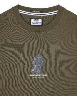 Weekend Offender Reggie Graphic T-Shirt Castle Green -Warm Knit Wear Sales PTSS2411 REGGIE CASTLE GREEN 3345