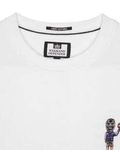 Weekend Offender Pyro Graphic T-Shirt White -Warm Knit Wear Sales PTSS2416 PYRO WHITE 7163copy