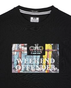 Weekend Offender Bissel Graphic T-Shirt Black -Warm Knit Wear Sales PTSS2417 BISSEL BLACK 2979