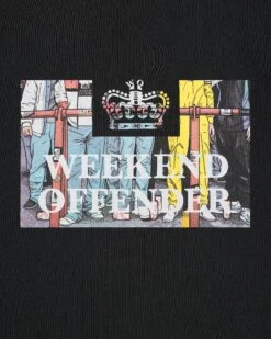Weekend Offender Bissel Graphic T-Shirt Black -Warm Knit Wear Sales PTSS2417 BISSEL BLACK 2980