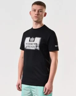 Weekend Offender Bonpensiero Graphic T-Shirt Black -Warm Knit Wear Sales PTSS2420 BONPENSIERO BLACK 6238 MODEL