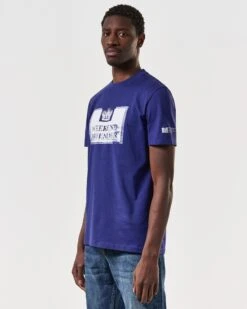 Weekend Offender Bonpensiero Graphic T-Shirt Bright Navy -Warm Knit Wear Sales PTSS2420 BONPENSIERO BRIGHT NAVY 6678