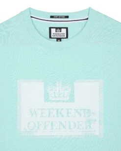 Weekend Offender Bonpensiero Graphic T-Shirt Celeste Green -Warm Knit Wear Sales PTSS2420 BONPENSIERO CELESTE 3623