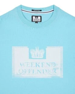 Weekend Offender Bonpensiero Graphic T-Shirt Saltwater Blue -Warm Knit Wear Sales PTSS2420 BONPENSIERO SALTWATER 3636