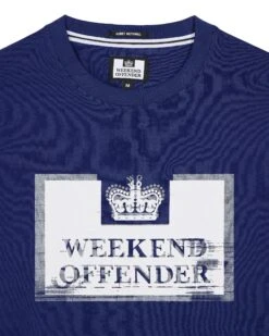 Weekend Offender Bonpensiero Graphic T-Shirt Bright Navy -Warm Knit Wear Sales PTSS2420 BONPENSIERO SALTWATER 3644