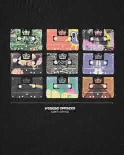 Weekend Offender Hanover Graphic T-Shirt Black -Warm Knit Wear Sales PTSS2422 HANOVER BLACK 3441