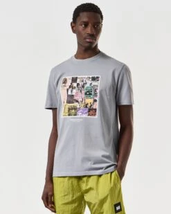 Weekend Offender Posters Graphic T-Shirt Smokey Grey -Warm Knit Wear Sales PTSS2423 POSTERS SMOKEY 6830