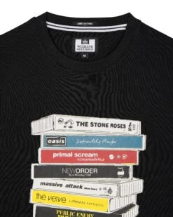 Weekend Offender Cassettes Graphic T-Shirt Black -Warm Knit Wear Sales PTSS2424 CASSETTES BLACK 3443