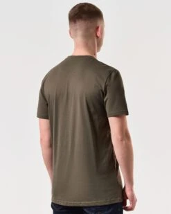 Weekend Offender Smile Graphic T-Shirt Castle Green -Warm Knit Wear Sales PTSS2425 SMILE CASTLE GREEN 6182 MODEL