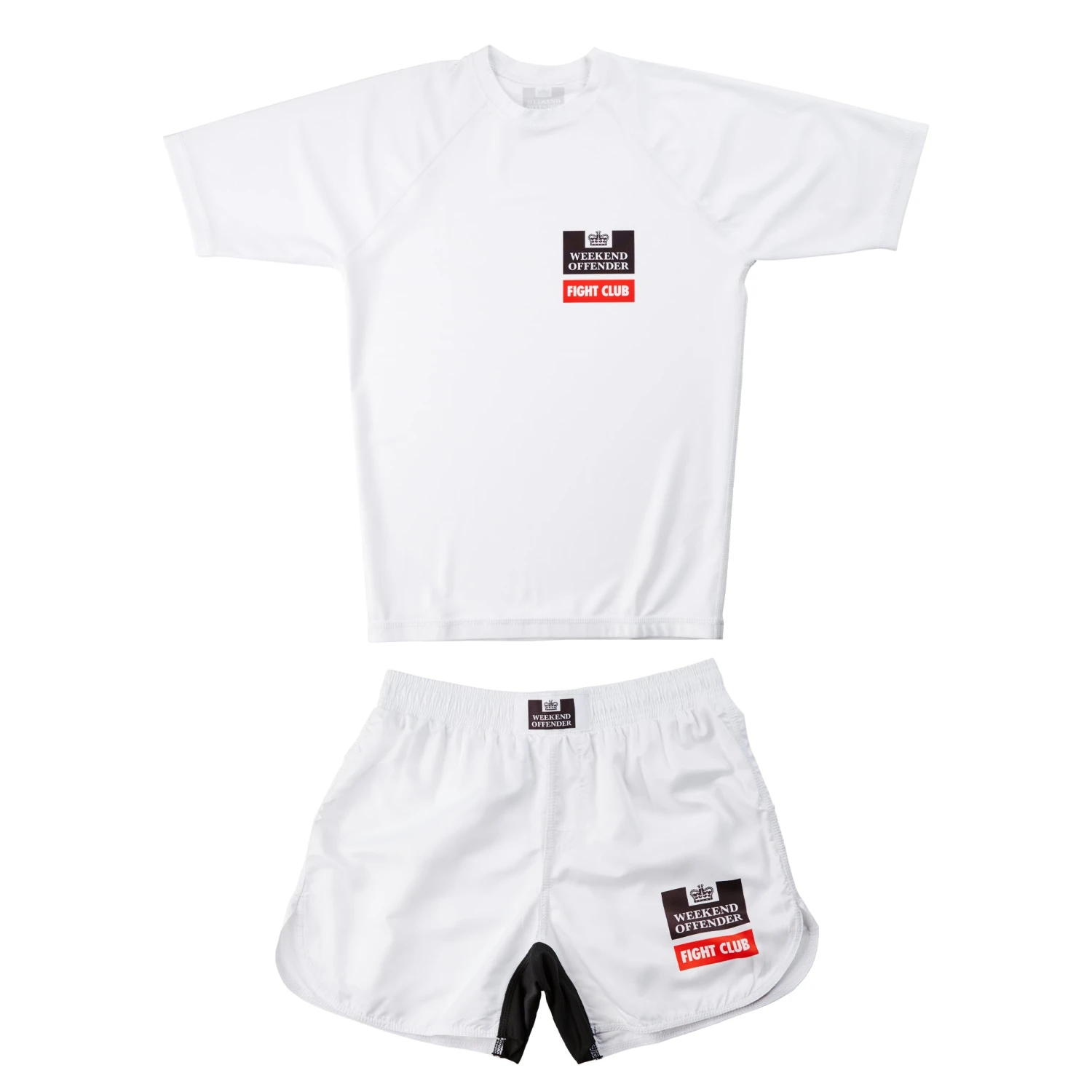 Weekend Offender Rashguard And Shorts Set White 1 Weekend Offender Rashguard And Shorts Set White
