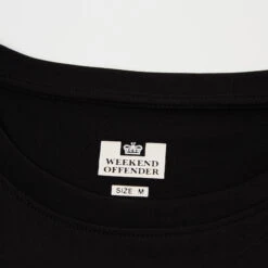 Weekend Offender Running Club Set Of 3 -Warm Knit Wear Sales RUNNING CLUB BLACK TOP TEE DETAIL 1