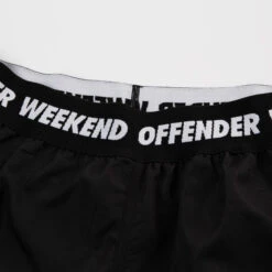 Weekend Offender Running Club Set Of 3 -Warm Knit Wear Sales RUNNING CLUB SHORTS BLACK DETAIL 1