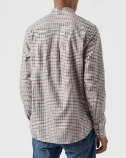 Weekend Offender Lisbon Shirt House Check -Warm Knit Wear Sales SHAW2303 LISBON HOUSE CHECK 0141 MODEL