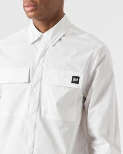 Weekend Offender Janeret Shirt White -Warm Knit Wear Sales SHAW23204 JANERET WHITE 0109 MODEL