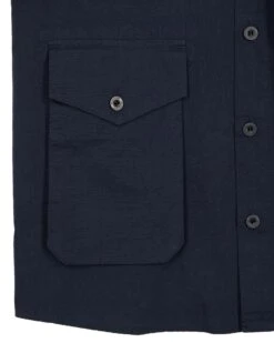 Weekend Offender Barboza Poplin Shirt Navy -Warm Knit Wear Sales SHSS23 04 BARBOZA NAVY 0027