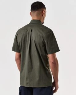 Weekend Offender Borak Short Sleeve Shirt Castle Green -Warm Knit Wear Sales SHSS2405 BORAK CASTLE GREEN 7470