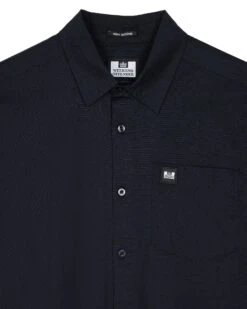 Weekend Offender Borak Short Sleeve Shirt Navy -Warm Knit Wear Sales SHSS2405 BORAK NAVY 11761