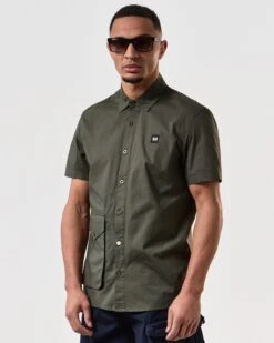 Weekend Offender Barboza Pocket Shirt Castle Green -Warm Knit Wear Sales SHSS2408 BARBOZA CASTLE GREEN 7461