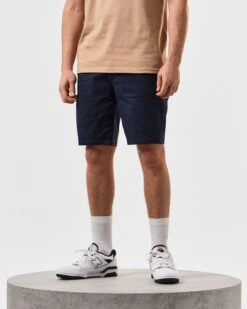 Weekend Offender Ivan Chino Shorts Navy -Warm Knit Wear Sales STSS23 IVAN NAVY 5448 MODEL