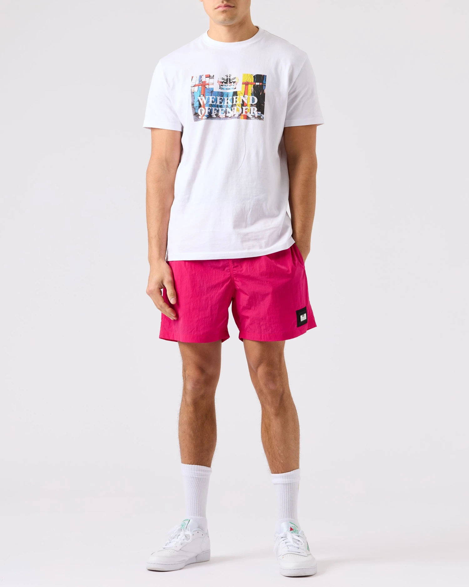 Weekend Offender Stacks Swim Shorts Magenta 2 Weekend Offender Stacks Swim Shorts Magenta - Image 2