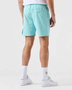 Weekend Offender Faraci Garment Dye Shorts Aqua -Warm Knit Wear Sales STSS2319 FARACI AQUA 5675 MODEL