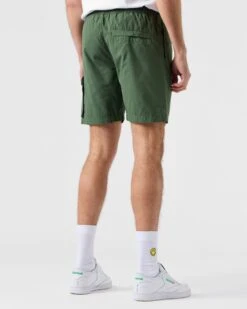 Weekend Offender Faraci Garment Dye Shorts Dark Green -Warm Knit Wear Sales STSS2319 FARACI DARK GREEN 5649 MODEL