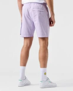 Weekend Offender Faraci Garment Dye Shorts Wisteria -Warm Knit Wear Sales STSS2319 FARACI WISTERIA 5690 MODEL
