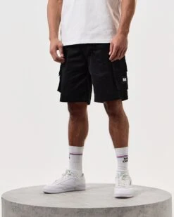 Weekend Offender Mascia Cargo Shorts Black 8 Weekend Offender Mascia Cargo Shorts Black -Warm Knit Wear Sales STSS24 MASCIA BLACK 7338