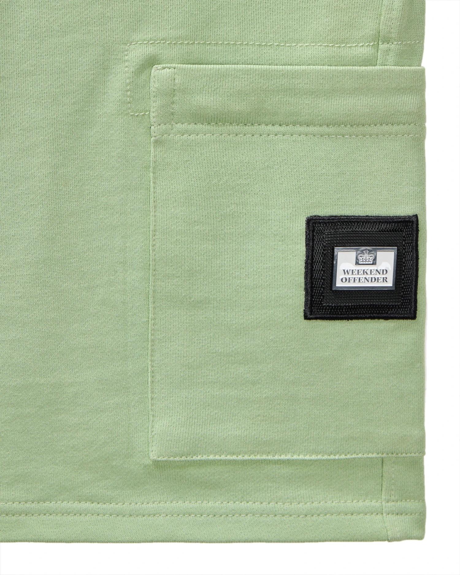 Weekend Offender Hawkins Jogger Shorts Pale Moss Green 6 Weekend Offender Hawkins Jogger Shorts Pale Moss Green - Image 6