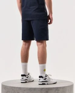 Weekend Offender Mytros Shorts Navy/Periwinkle -Warm Knit Wear Sales STSS2402 MYTROS NAVY 5845 MODEL