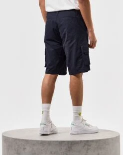 Weekend Offender Mascia Cargo Shorts Navy -Warm Knit Wear Sales STSS2404 MASCIA NAVY 3864 MODEL