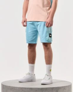 Weekend Offender Pink Sands Jogger Shorts Saltwater Blue -Warm Knit Wear Sales STSS2406 PINK SANDS SALTWATER 6098 MODEL