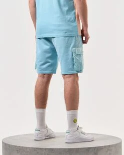 Weekend Offender Pink Sands Jogger Shorts Saltwater Blue -Warm Knit Wear Sales STSS2406 PINK SANDS SALTWATER 6099 MODEL