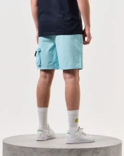Weekend Offender Sunrise Hills Ripstop Shorts Saltwater Blue 7 Weekend Offender Sunrise Hills Ripstop Shorts Saltwater Blue -Warm Knit Wear Sales STSS2407 SUNRISE HILLS SALTWATER 5858 MODEL