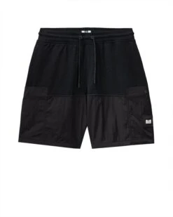 Weekend Offender Azeez Parachute Pocket Shorts Black