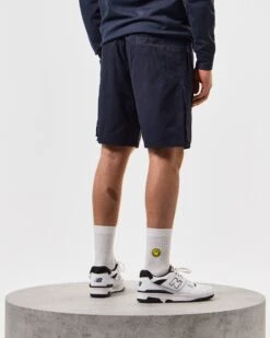 Weekend Offender Scopello Cargo Shorts Navy -Warm Knit Wear Sales STSS2425 SCOPELLO NAVY 5438 MODEL