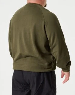 Weekend Offender Penitentiary Classic Sweatshirt Dark Green - Plus Size -Warm Knit Wear Sales SWAW22 07 PENITENTIARY PLUS DARK GREEN 2482 MODEL