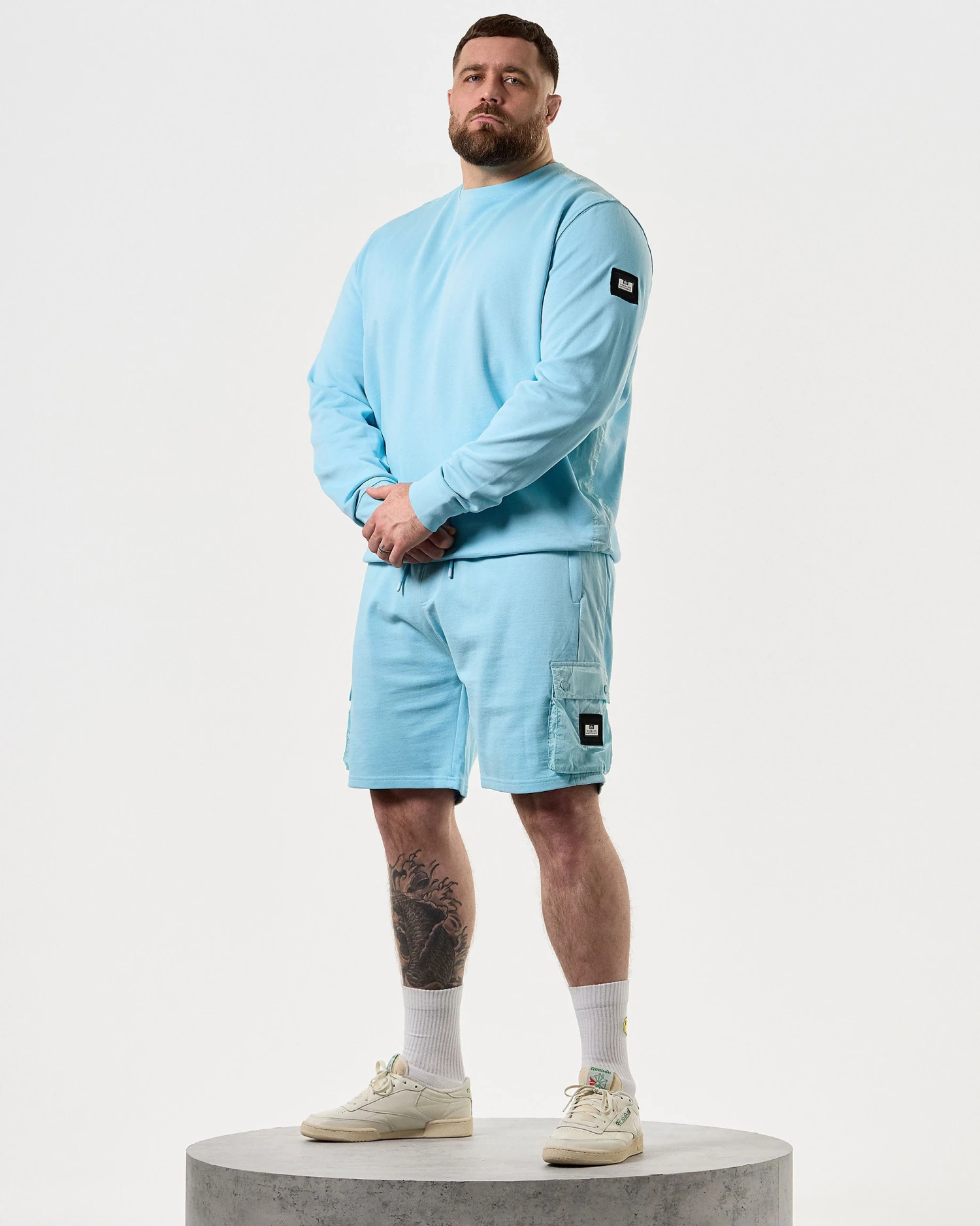 Weekend Offender Pink Sands Jogger Shorts Saltwater Blue - Plus Size 2 Weekend Offender Pink Sands Jogger Shorts Saltwater Blue - Plus Size - Image 2