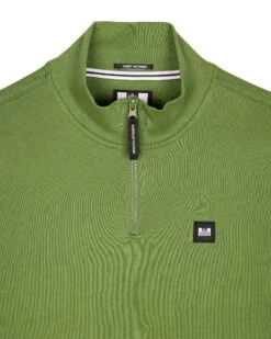 Weekend Offender Faraone Quarter Zip Sweatshirt Seaweed Green -Warm Knit Wear Sales SWAW23 10 FARAONE SEAWEED 2385 RECOLOUR