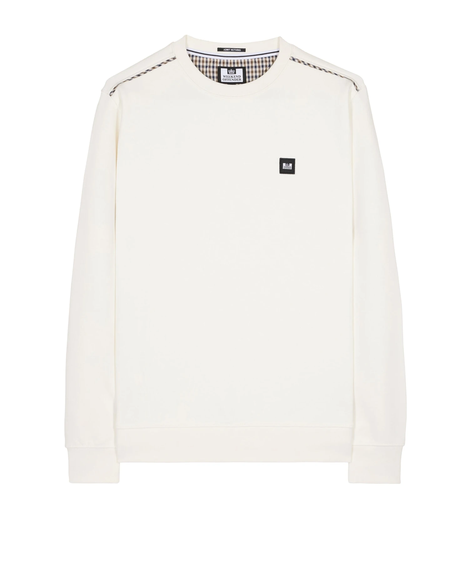 Weekend Offender Vega Sweatshirt Winter White/House Check 1 Weekend Offender Vega Sweatshirt Winter White/House Check