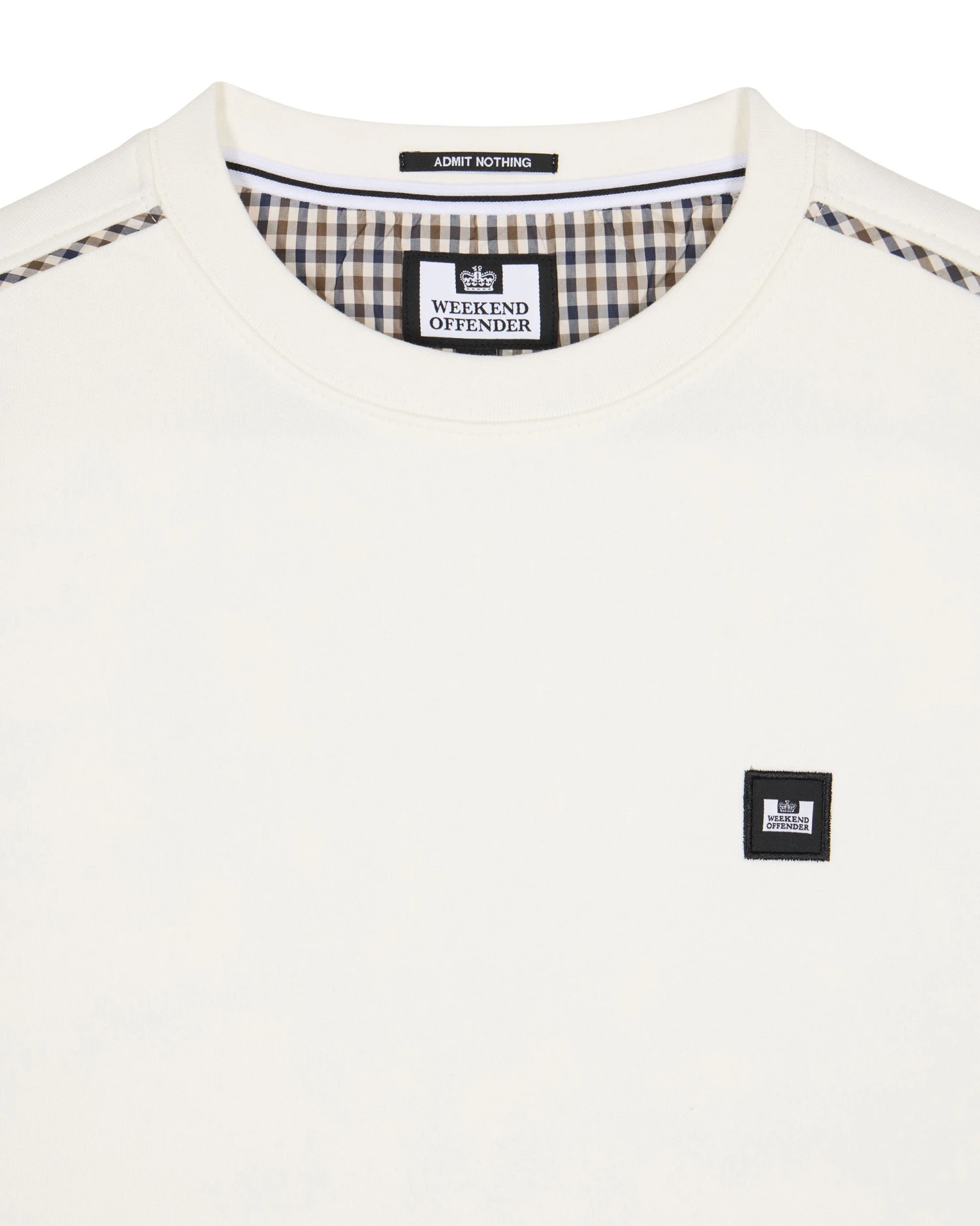 Weekend Offender Vega Sweatshirt Winter White/House Check 5 Weekend Offender Vega Sweatshirt Winter White/House Check - Image 5