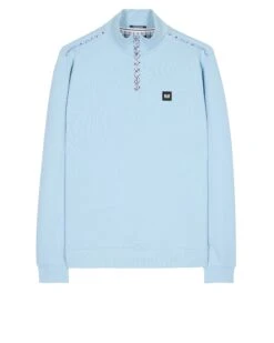 Weekend Offender Matisa Quarter Zip Sweatshirt Winter Sky/Blue House Check