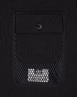 Weekend Offender Adiel Mesh Pocket Sweatshirt Black -Warm Knit Wear Sales SWAW23 16 ADIEL BLACK 0815