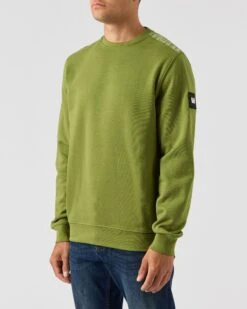 Weekend Offender F Bomb Sweatshirt Kiwi Green -Warm Knit Wear Sales SWAW2302 F BOMB KIWI 0408