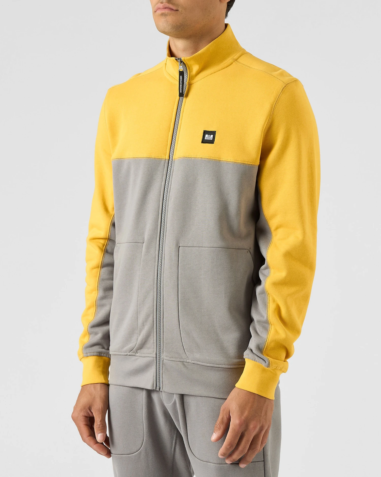 Weekend Offender Topping Zip Through Sweatshirt Light Grey 2 Weekend Offender Topping Zip Through Sweatshirt Light Grey - Image 2