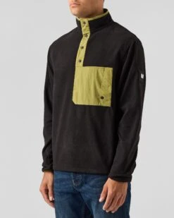 Weekend Offender Cruz Polar Fleece Black/Lime Green -Warm Knit Wear Sales SWAW2306 CRUZ BLACK LIME 0426